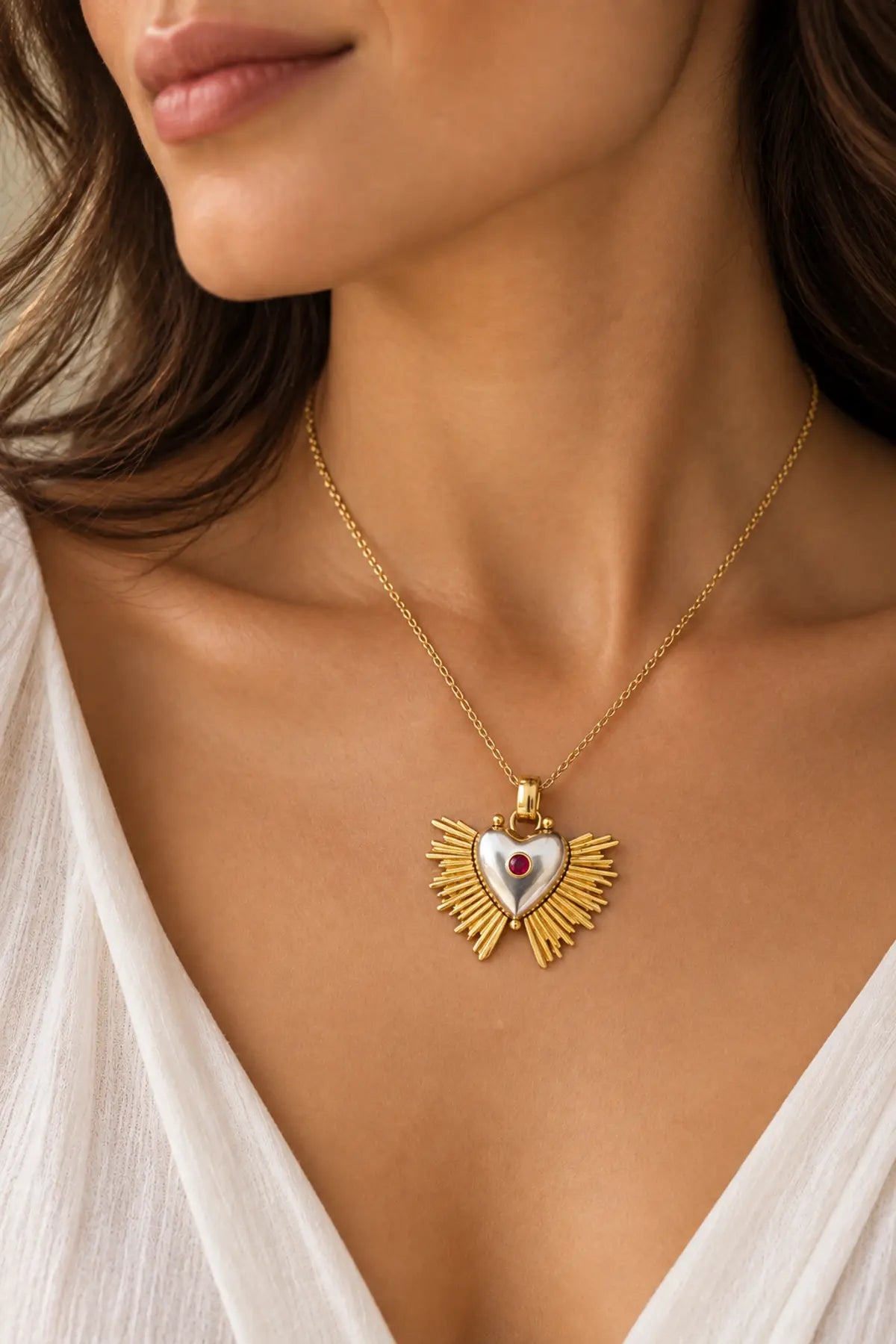14K Heart of Ruby
