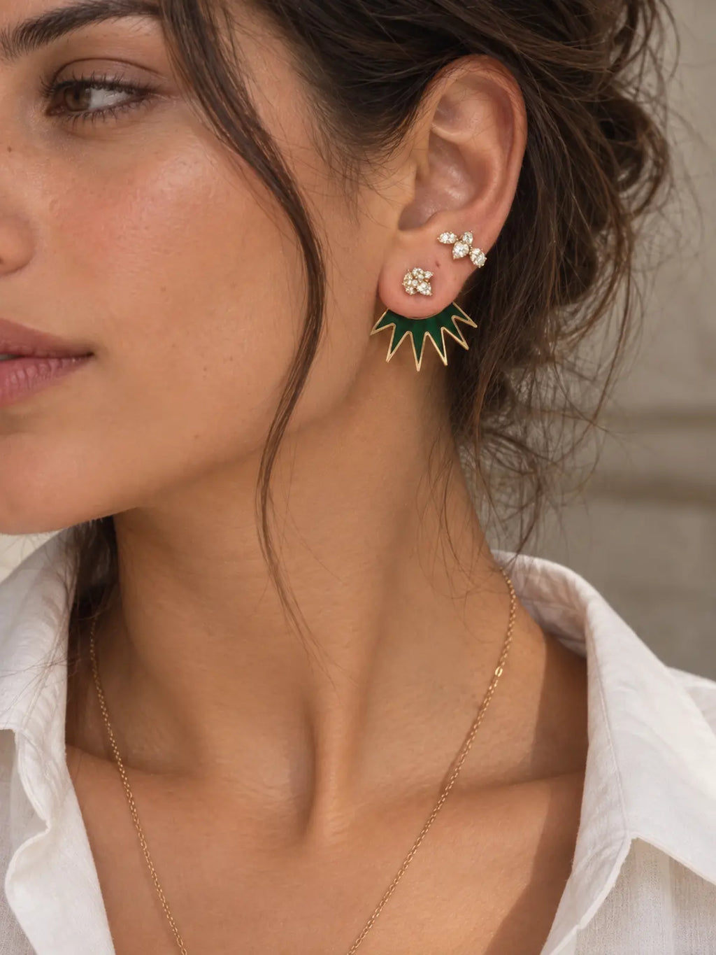 18K Ray Earring