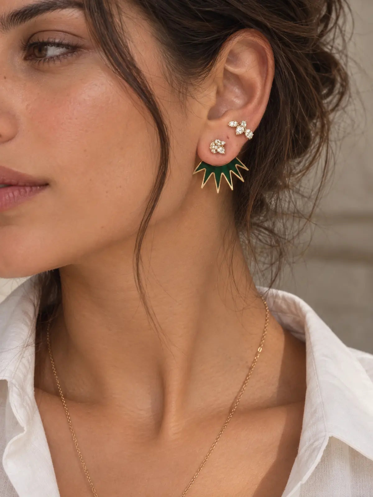 18K Ray Earring