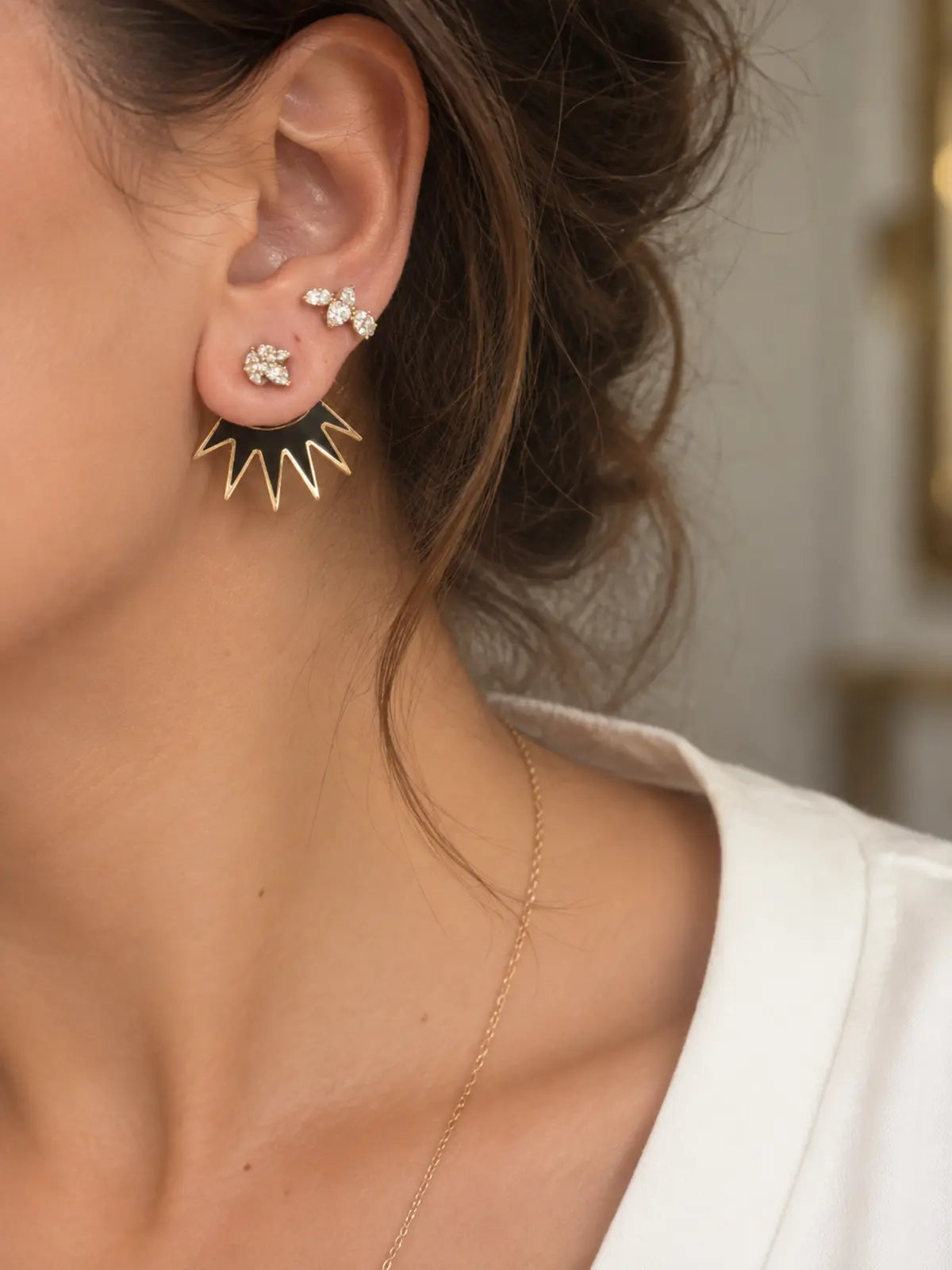 18K Ray Earring