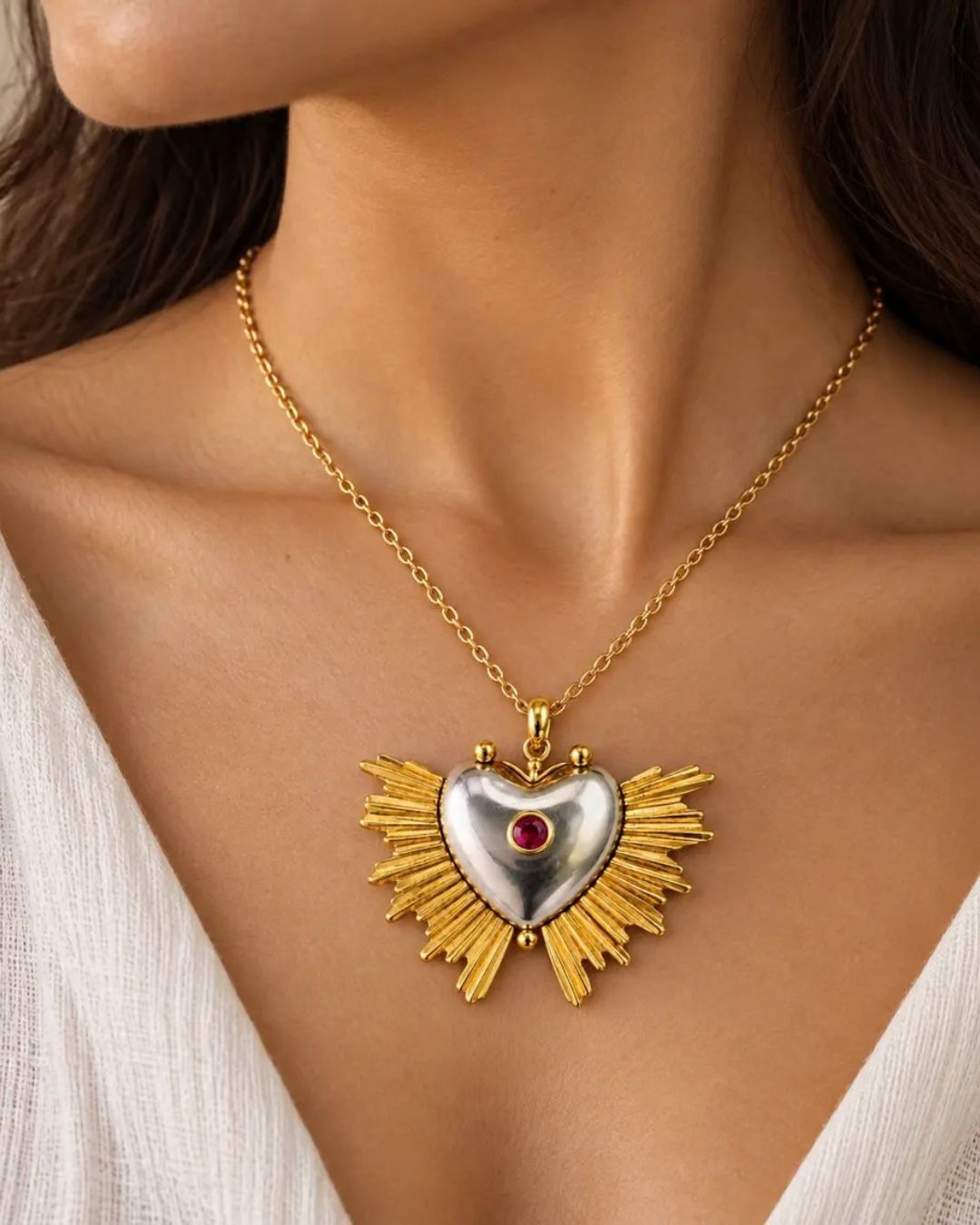 14K Ruby Heart