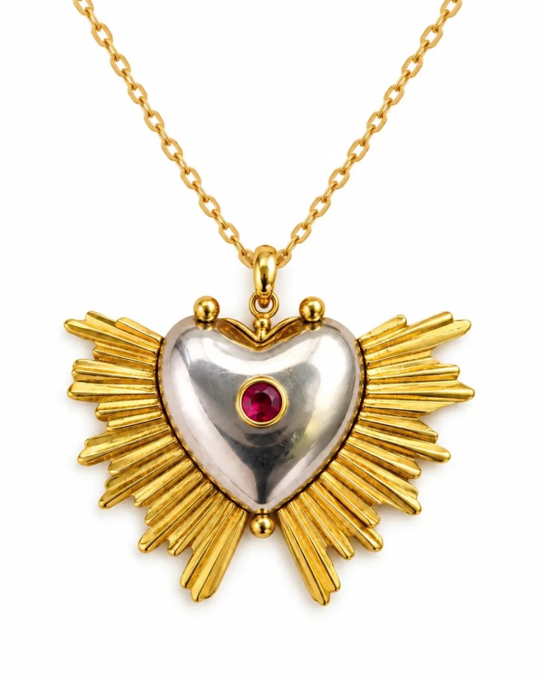14K Ruby Heart