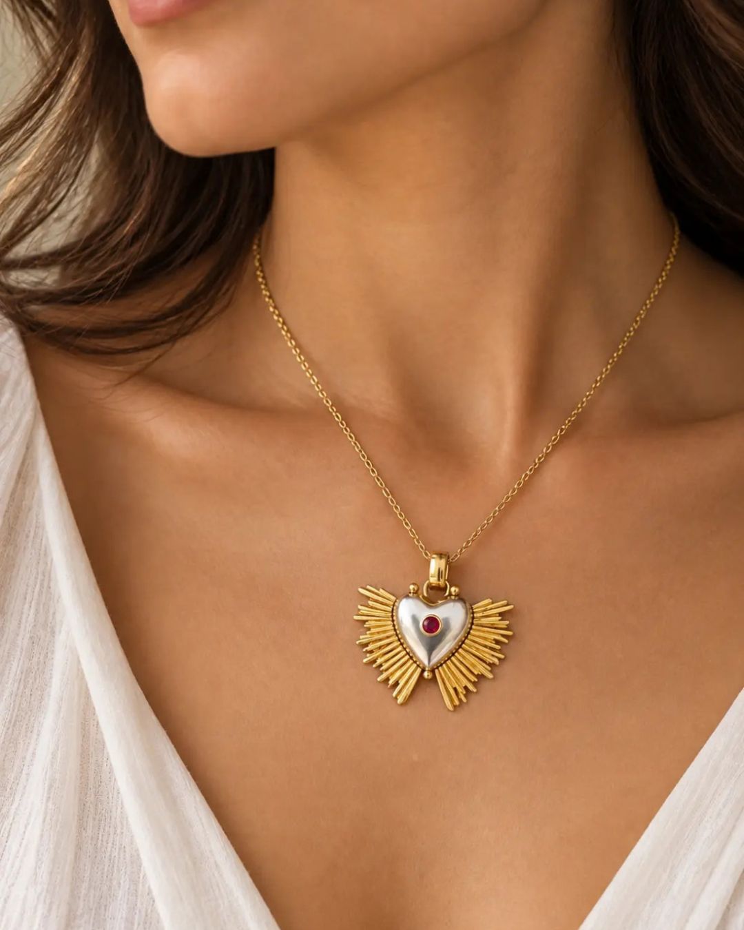 14K Ruby Heart